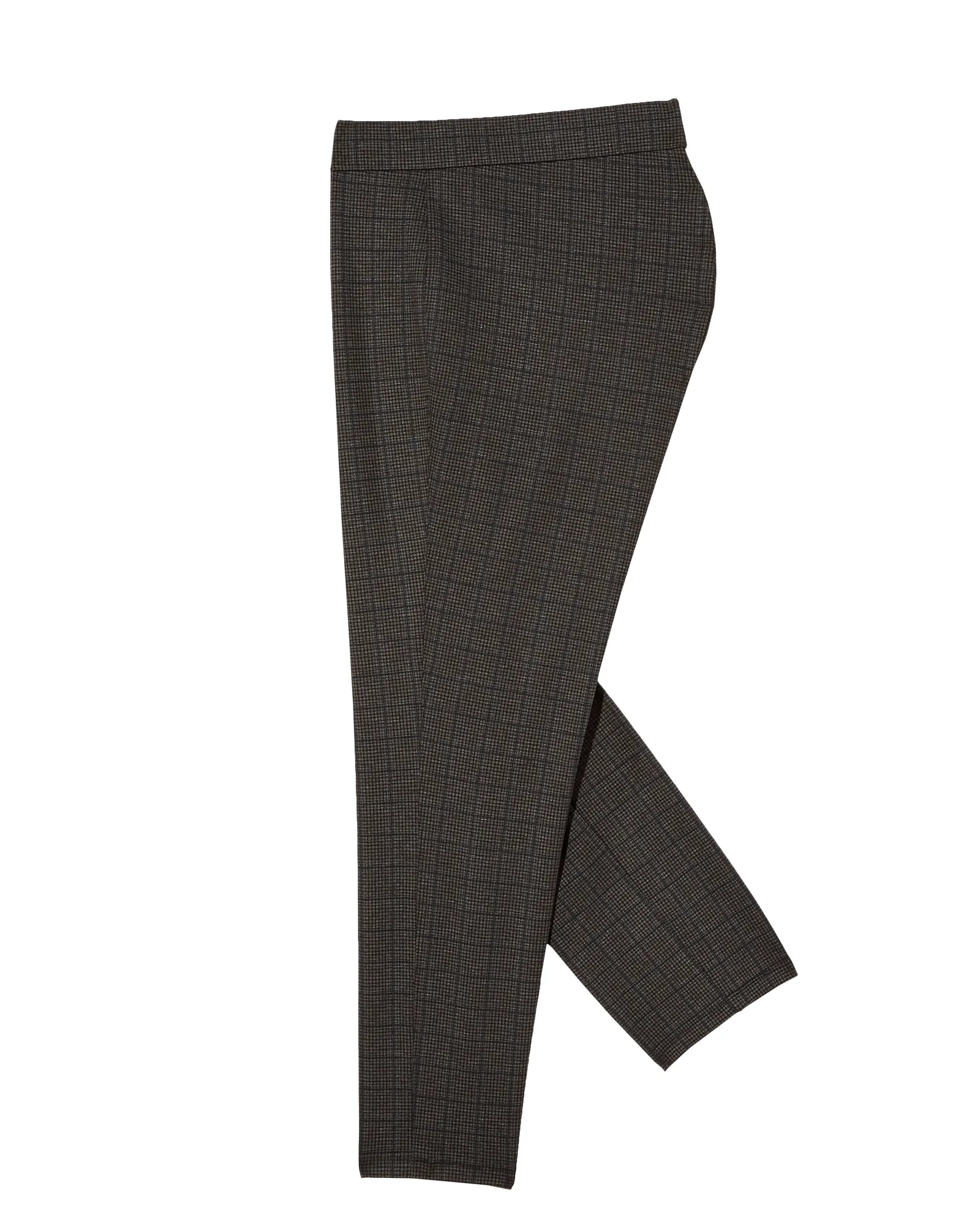 Benalla Printed Ponte Pant | Charcoal Grey / Navy