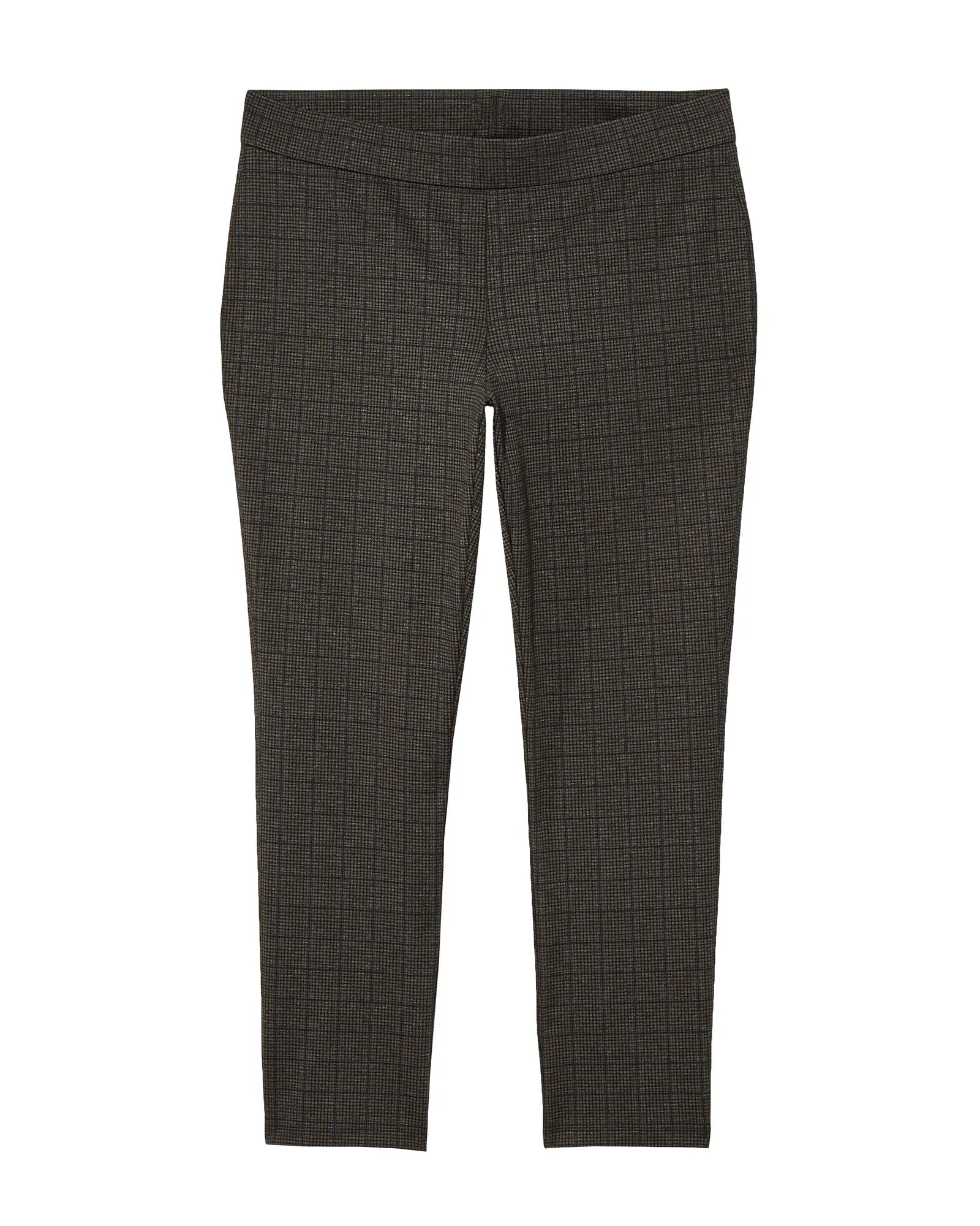 Benalla Printed Ponte Pant | Charcoal Grey / Navy