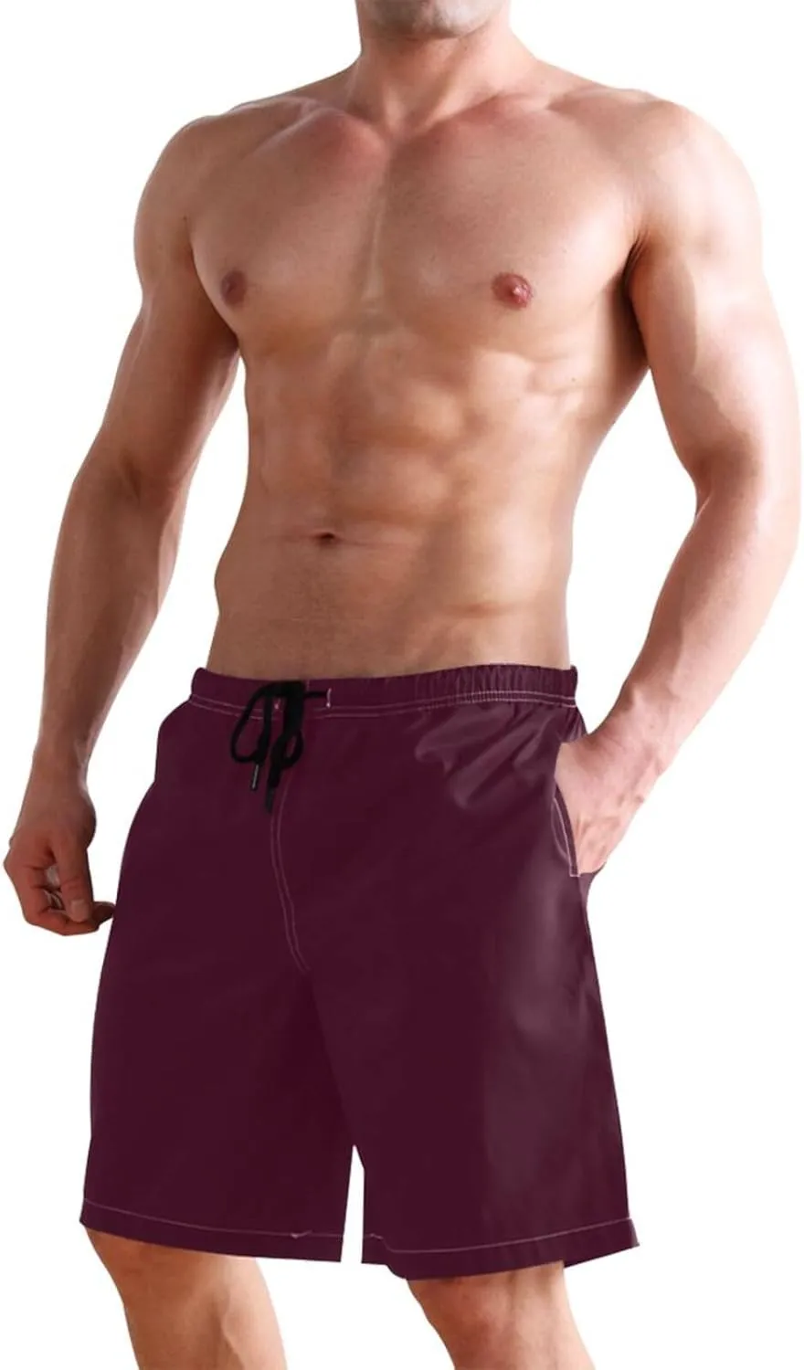 CHIFIGNO Cute Bunny Bear Blue Trunks Men's Shorts, Small Swim Pants for Men, Surf Shorts for Men