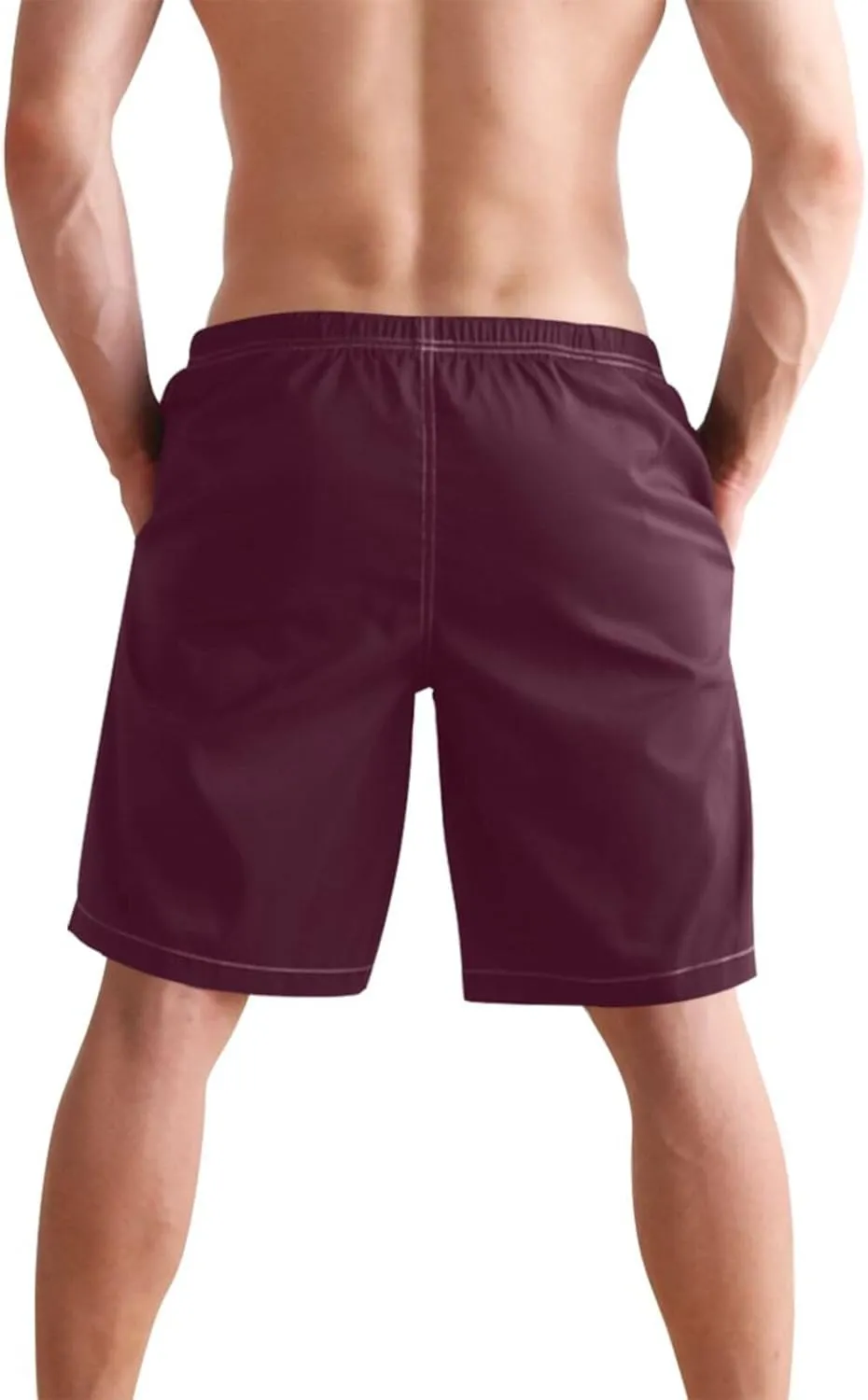 CHIFIGNO Cute Bunny Bear Blue Trunks Men's Shorts, Small Swim Pants for Men, Surf Shorts for Men