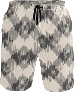 CHIFIGNO Cute Bunny Bear Blue Trunks Men's Shorts, Small Swim Pants for Men, Surf Shorts for Men