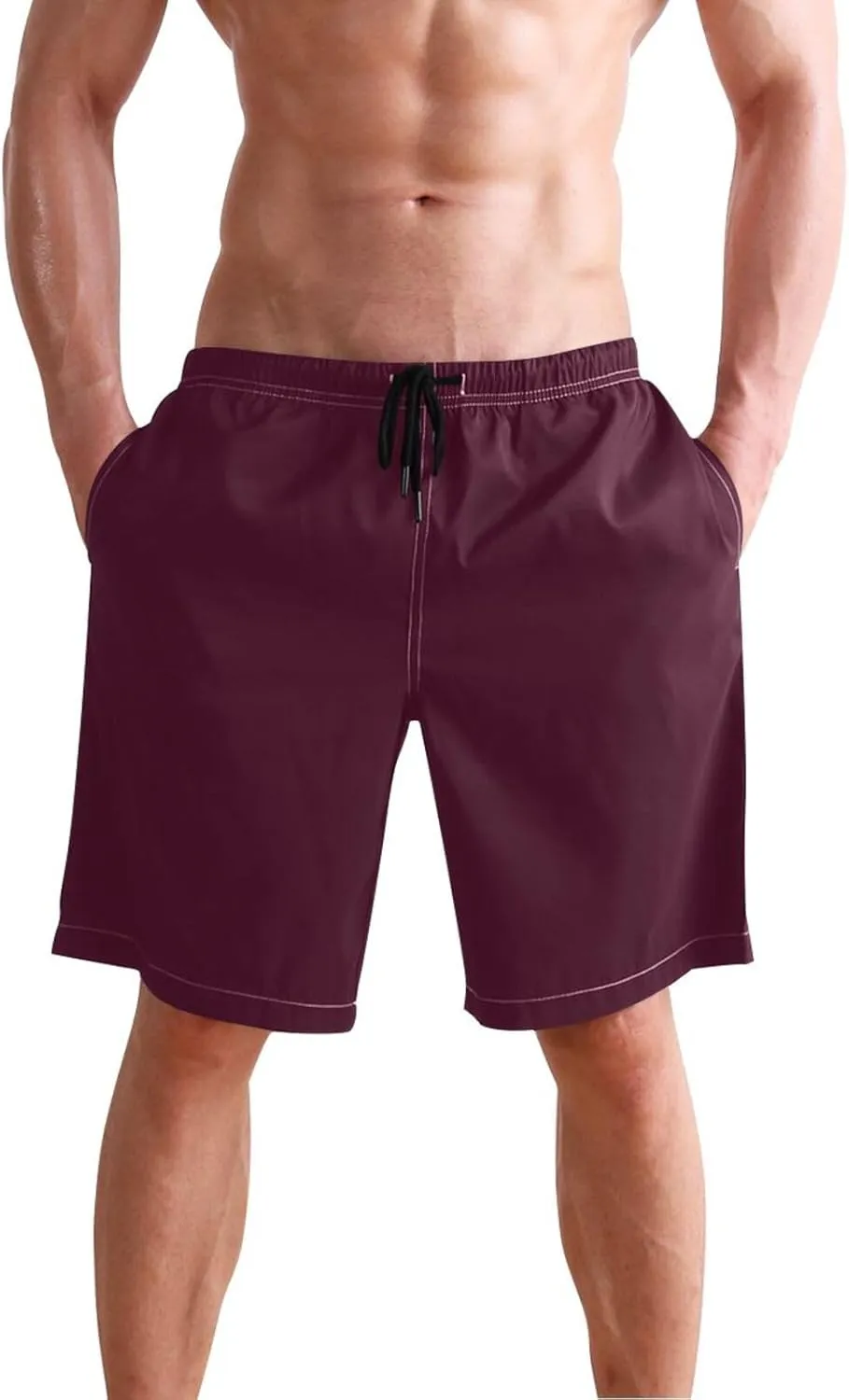 CHIFIGNO Cute Bunny Bear Blue Trunks Men's Shorts, Small Swim Pants for Men, Surf Shorts for Men