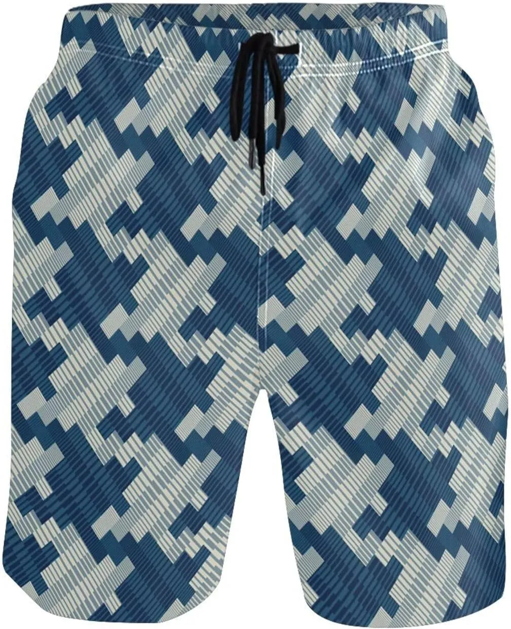 CHIFIGNO Mexican Blanket Stripes Trunk Shorts Men, Small Swim Pants for Men, Swimtrunks Men