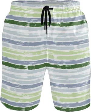 Cute Cats Birds Blue Trunks Men's Shorts, Small Swim Pants for Men, Swimming Pants for Men