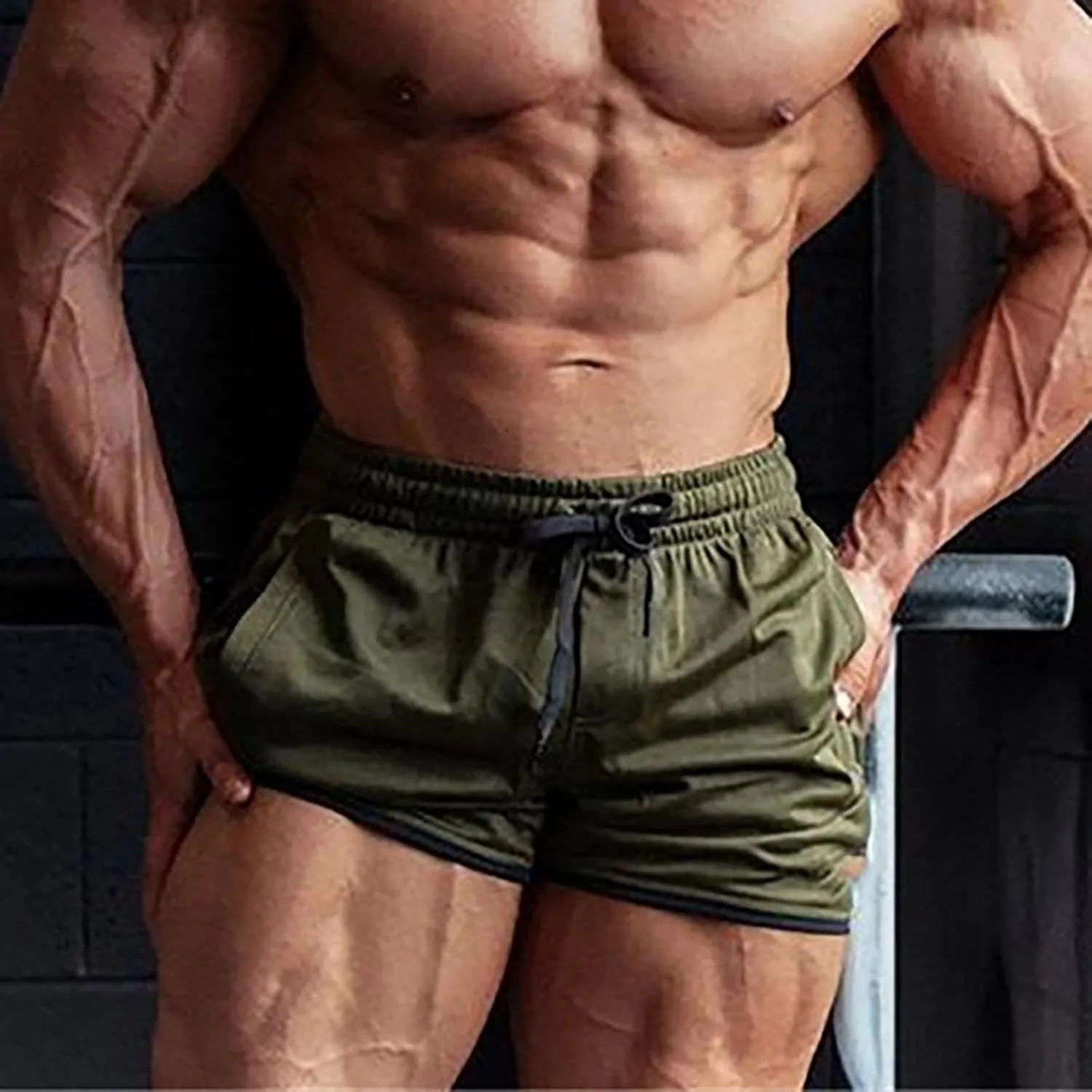 GOKKILRW Men's Gym Workout Shorts Lightweight Quick Dry Bodybuilding Pants Training Running Sports Joggers Beach Board Shorts