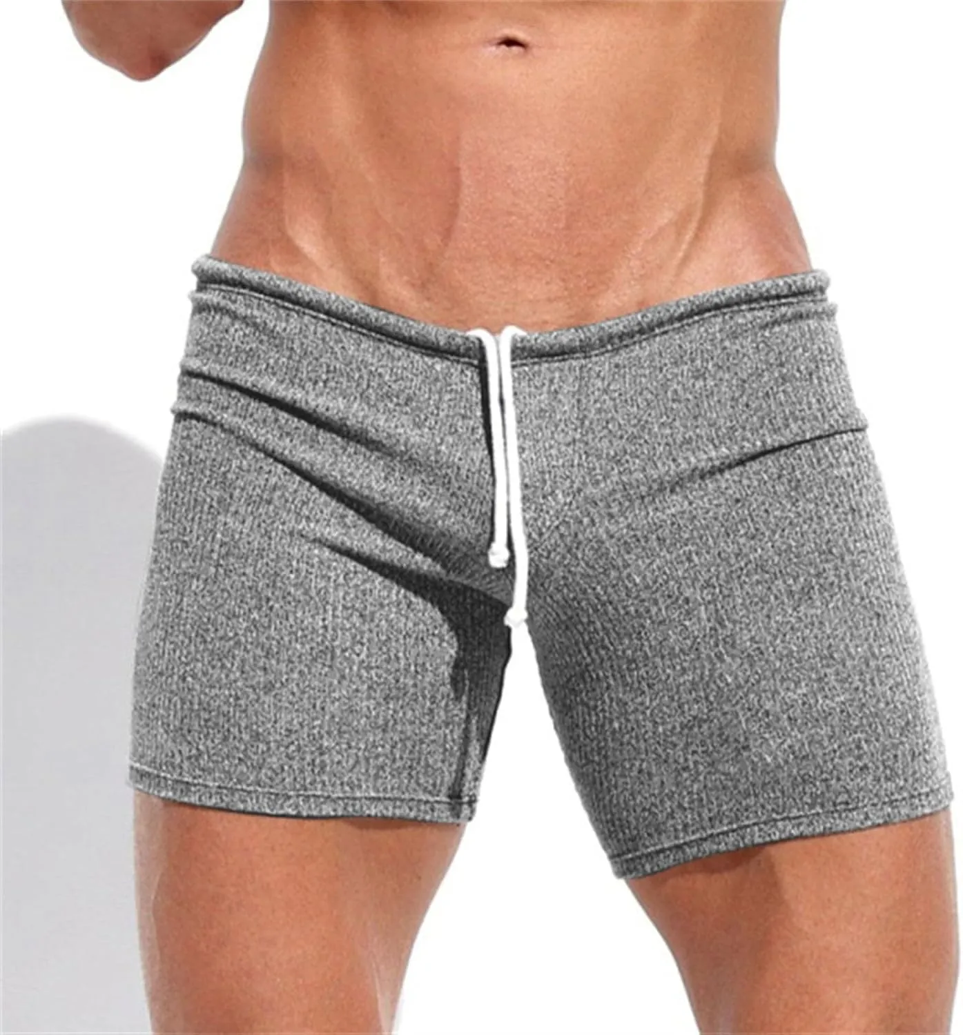 GOKKILRW Mens Shorts Gym Workout Breathable Stretchy Boxer Trunks Casual Athletic Shorts Summer Skinny Sexy Underpants 3 Inch