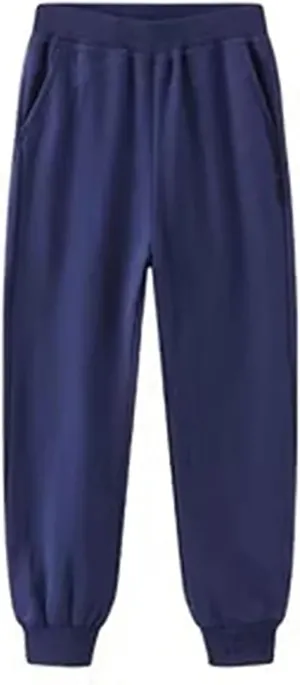 Kids Jogger Sweatpants Solid Cotton Pull on Straight Elastic Waist Sport Pants Toddler Boys Summer Casual Trousers