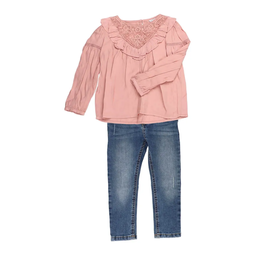 Long Sleeve Blouse and Pants Set