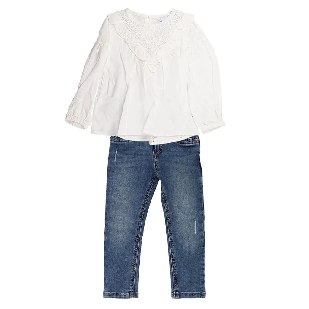 Long Sleeve Blouse and Pants Set