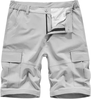 Men's Cargo Shorts Comfortable Cotton Multi Pockets Hiking Running Camo Shorts Oversized Loose Athletic Short Pants