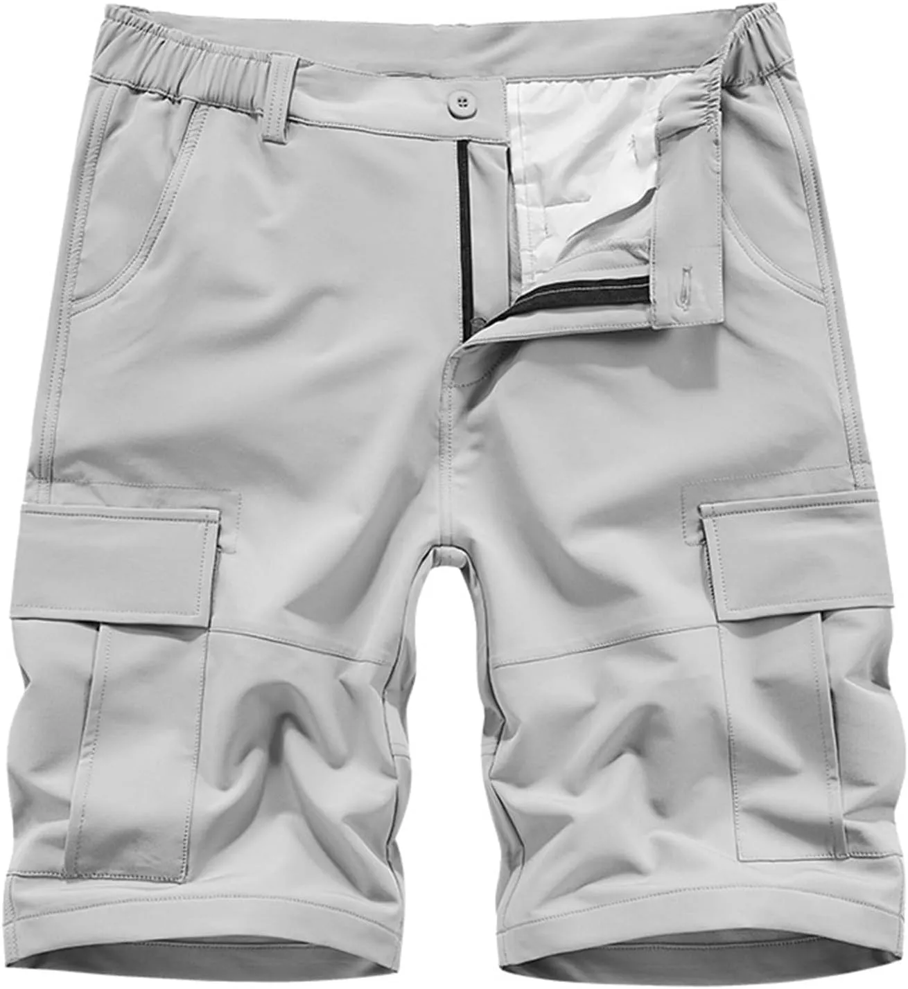 Men's Cargo Shorts Comfortable Cotton Multi Pockets Hiking Running Camo Shorts Oversized Loose Athletic Short Pants