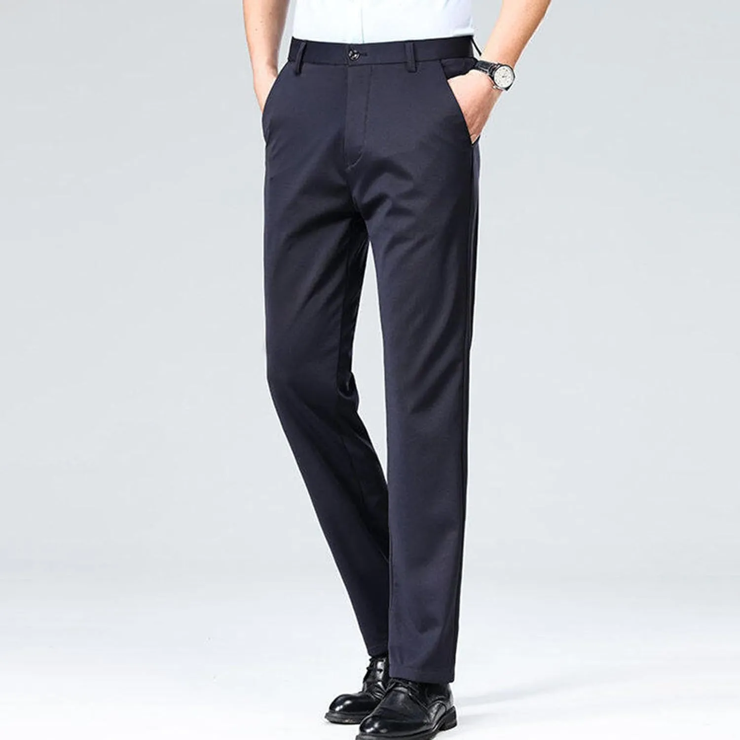 Mens Dress Pants Slim Fit Flat Front Suit Separates Pants Lightweight Slacks Business Vacation Regular for Work