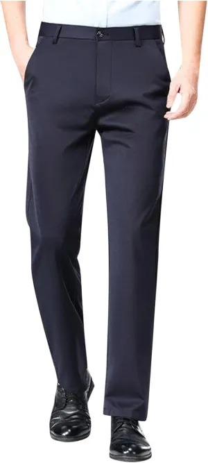 Mens Dress Pants Slim Fit Flat Front Suit Separates Pants Lightweight Slacks Business Vacation Regular for Work