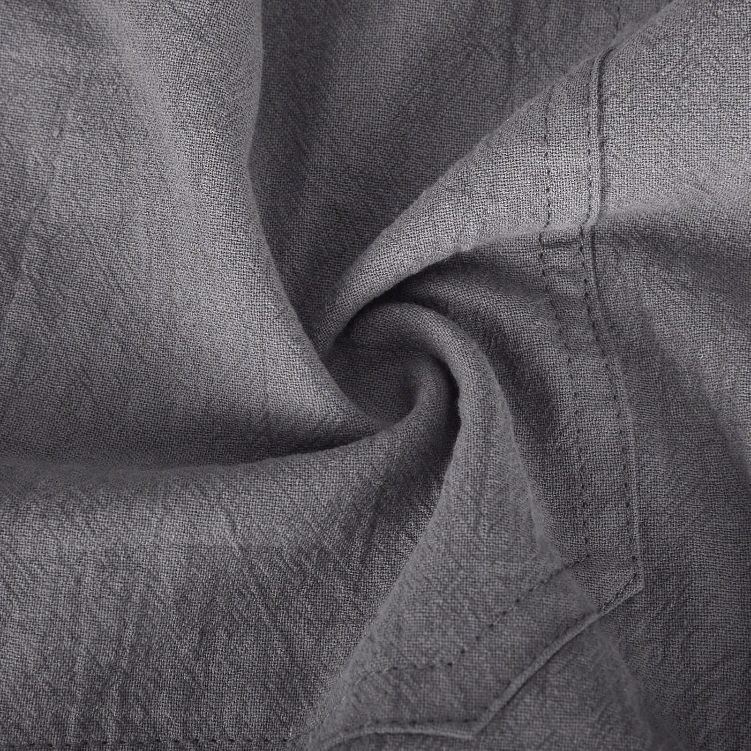 Mens Summer Cotton Linen Shorts Casual Lightweight Elastic Waist Boardshorts Front Pockets Plain Chino Pants Beachwear