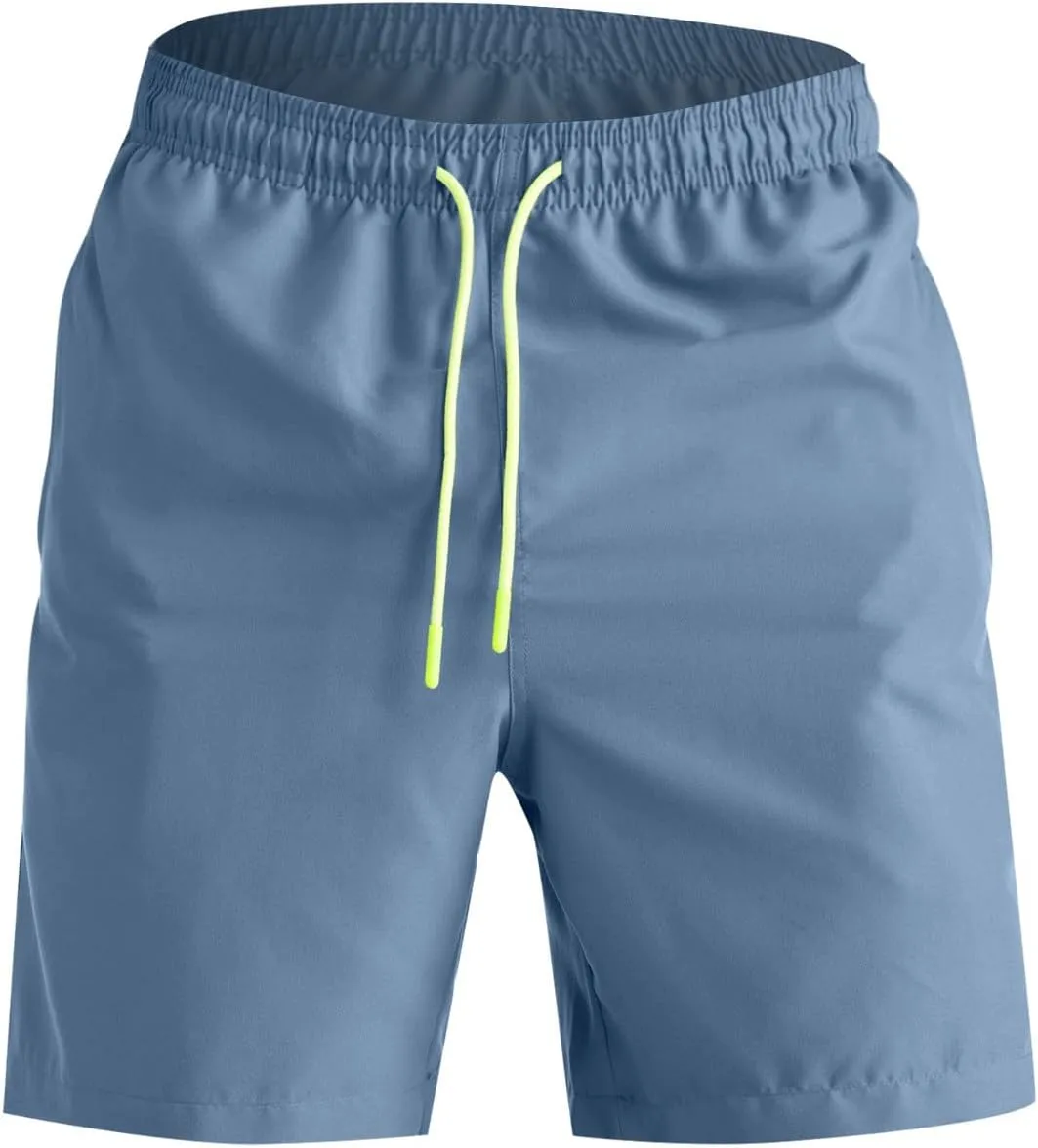 Men's Swim Trunks Quick Dry Beach Swim Shorts Stretch Bathing Suit Swimsuits with Pockets