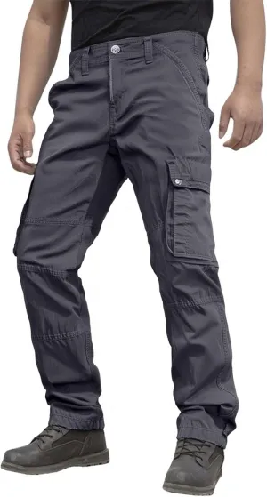 Tactical Cargo Pants for Men Ripstop Water Resistant Work Pants Stretch Slim Fit Comfy Outdoor Camping Hiking Trousers