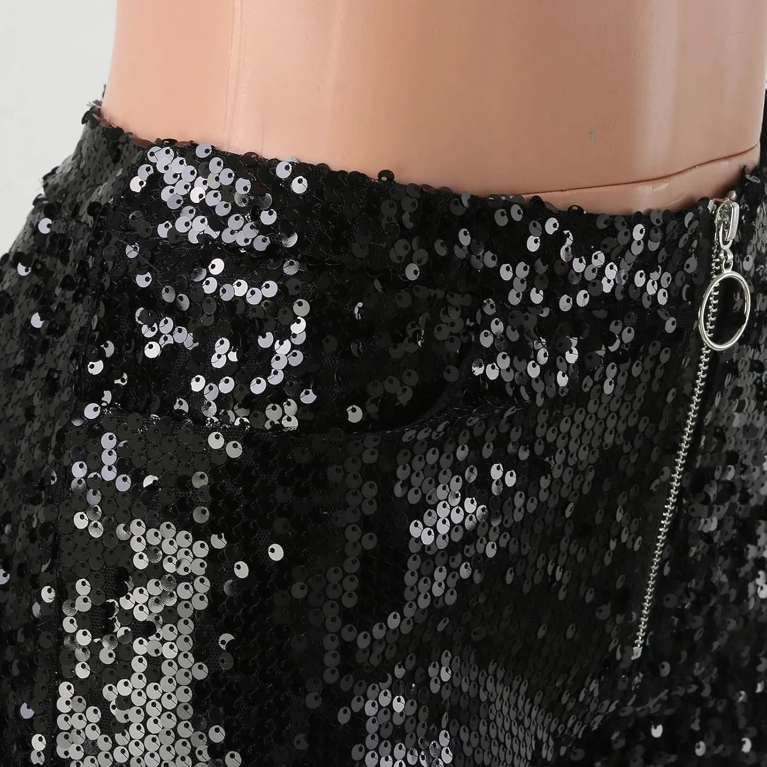 Women's High Waisted Sequin Shorts for Ladies Elastic Straight Leg Sparkly Glitter Party Shorts Fashion Clothes 2023