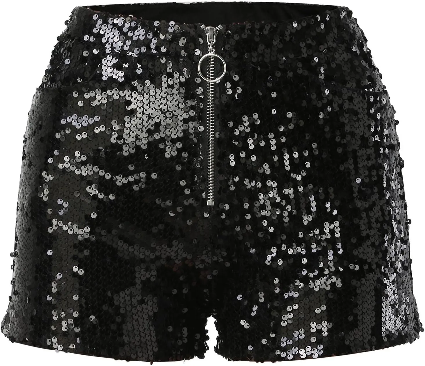 Women's High Waisted Sequin Shorts for Ladies Elastic Straight Leg Sparkly Glitter Party Shorts Fashion Clothes 2023